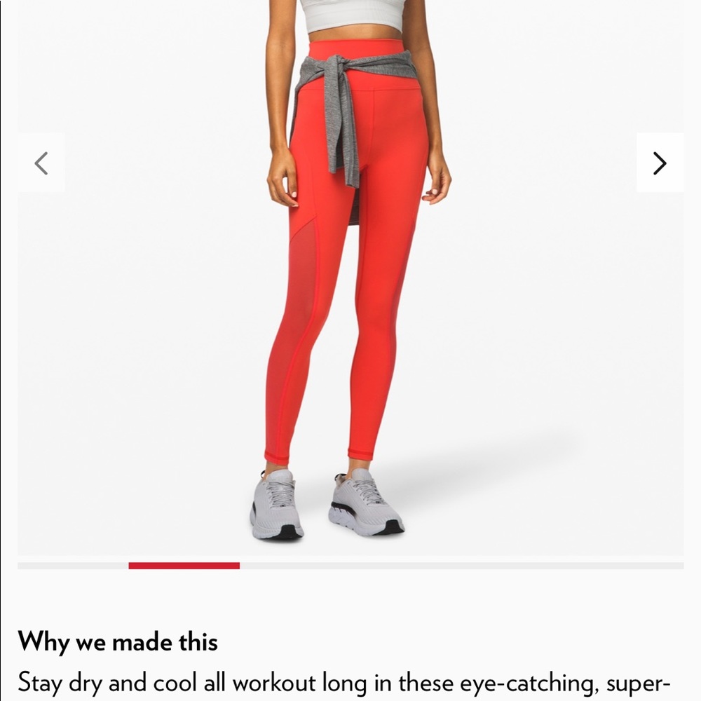 Lululemon thermal red leggings